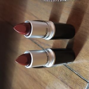 MAC Lipsticks in Antique Velvet and Sin